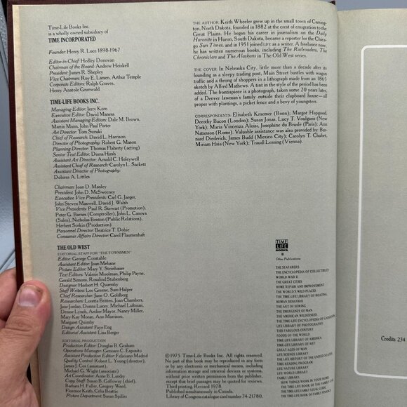 The Old West The Townsmen Time Life 1978 Hardcover Brown Embossed Cover - Picture 5 of 5